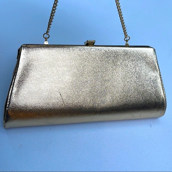 Vintage Gold Clutch Handbag - Picture 2 of 13